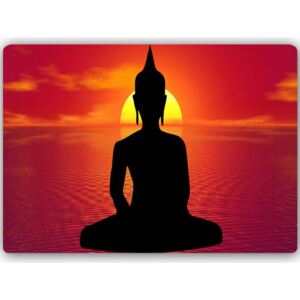 CARO Tablou metalic - Buddha Meditation 40x30 cm