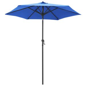 Umbrelă de soare, albastru, 200 x 211 cm, aluminiu