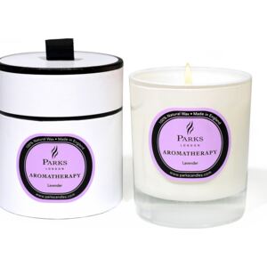 Lumânare parfumată Parks Candles London Aromatherapy, aromă de lavandă, durată ardere 45 ore