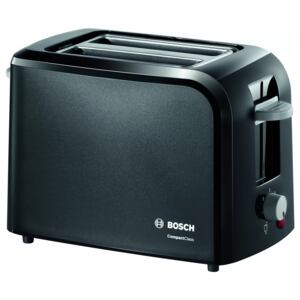 Prajitor de paine Bosch CompactClass TAT3A013, 980 W, 2 felii, Negru