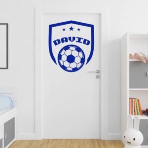 Sticker personalizat pentru usa - Minge de fotbal | FAVI.ro