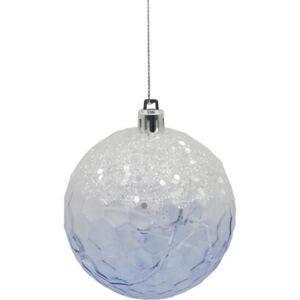 Glob Crăciun Lafiora Ø 8 cm alb/albastru