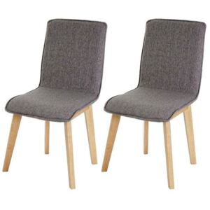 Set de 2 scaune Erdee, gri, 95 x 55 x 55cm