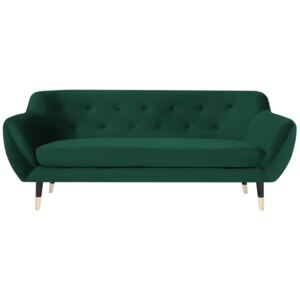 Canapea cu 2 locuri și picioare negre Mazzini Sofas AMELIE, verde