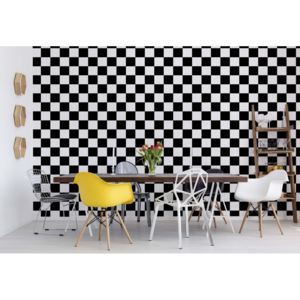 Fototapet - Black And White Checkered Pattern Vliesová tapeta - 206x275 cm