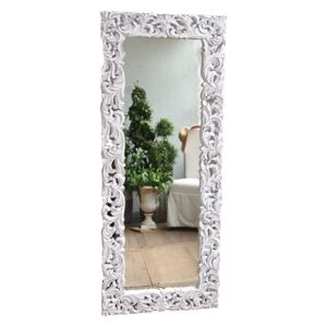 Oglindă de perete din lemn de mango Orchidea Milano Natural, alb