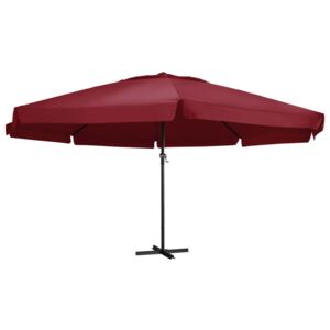 Umbrelă de soare de exterior stâlp aluminiu roșu bordo 600 cm