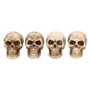 Set 4 statuete cu cranii Zambete sinistre 7 cm