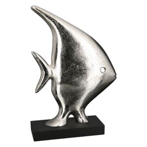 Figurina peste Fabius, aluminiu, negru argintiu, 38x25x8 cm