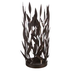 Felinar Twigs metal, maro inchis, 31x13 cm