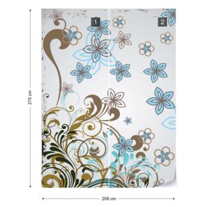 Fototapet GLIX - Floral Pattern 2 + adeziv GRATUIT Tapet nețesute - 206x275 cm