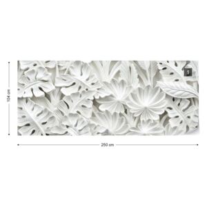 Fototapet GLIX - Vintage Carved Flowers Tapet nețesute - 250x104 cm