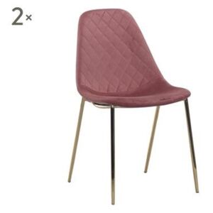 Set de 2 scaune Terry rosa