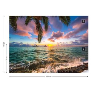 Fototapet GLIX - Tropical Sea At Sunset Tapet nețesute - 254x184 cm