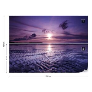 Fototapet GLIX - Beach Sunset 3D Tapet nețesute - 254x184 cm