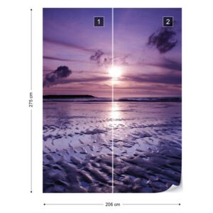 Fototapet GLIX - Beach Sunset 3D + adeziv GRATUIT Tapet nețesute - 206x275 cm