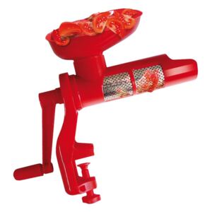 Masina manuala pentru tocat roşii, fructe și legume,fabricata din material plastic, cu sită din Inox, Vanora