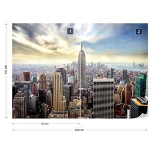 Fototapet GLIX - New York City Skyline 5 Nem szőtt tapéta - 208x146 cm