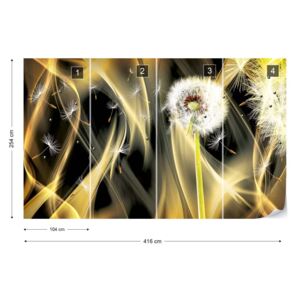 Fototapet GLIX - Dandelion Abstract Tapet nețesute - 416x254 cm