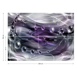 Fototapet GLIX - 3D Purple 2 + adeziv GRATUIT Tapet nețesute - 254x184 cm