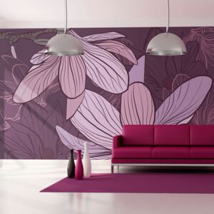 Fototapet - Violet magnolias 250x193 cm