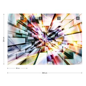 Fototapet GLIX - 3D Abstract Multicoloured Tapet nețesute - 368x254 cm