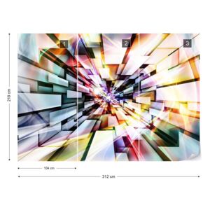 Fototapet GLIX - 3D Abstract Multicoloured Tapet nețesute - 312x219 cm