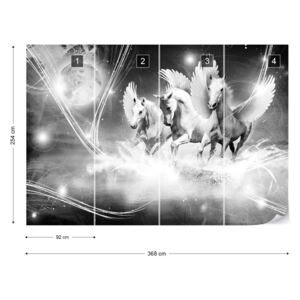 Fototapet GLIX - Winged Horses Pegasus Tapet nețesute - 368x254 cm