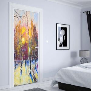 Tapet GLIX - Modern Art Painting Winter1 | 91x211 cm