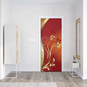 Tapet GLIX - Luxury Ornamental Floral Design Orange1 | 91x211 cm