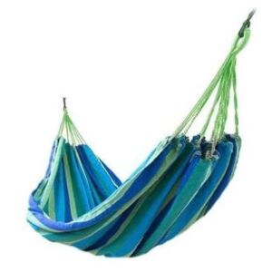 Hamac bumbac, verde si albastru, max 150 kg, 200x150 cm