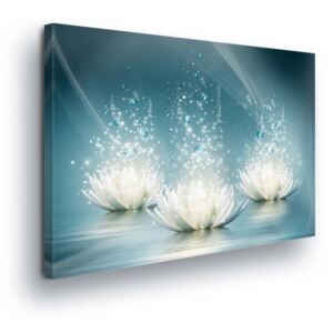 Tablou GLIX - Diamond Water Lilies 100x75 cm