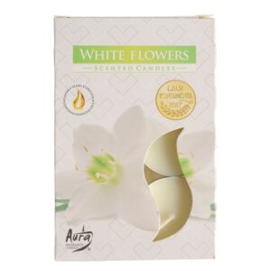 Set 6 lumari parfumate Flori albe
