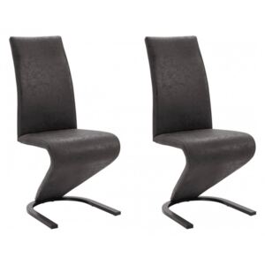 Set de 2 scaune Ziri metal, negru, 45 x 61 x 101 cm