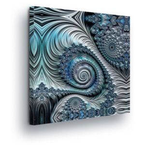 Tablou GLIX - Abstract Swirl in Blue Tones 40x40 cm
