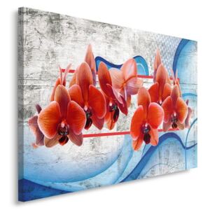 CARO Tablou pe pânză - Red Flowers 40x30 cm