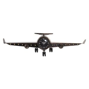 Ceas Airplane din metal negru 157x22x46 cm