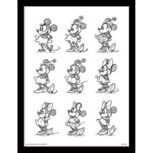 Minnie Mouse - Sketched - Multi Afiș înrămat