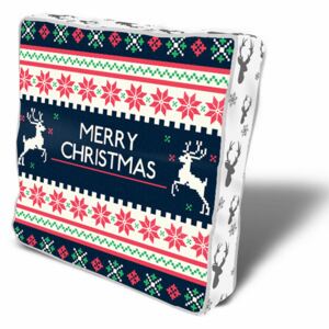 Perna Decorativa Christmas Merry Christmas, 50% bumbac, 50% poliester, multicolor, 43x43 cm
