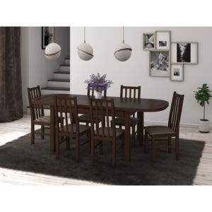 Set masa cu 6 scaune MB-12 orzech + S-38 Orzech 2