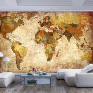 Fototapet Bimago - Old World Map 200x140 cm