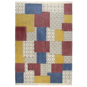 Covor Kilim țesut manual, multicolor, 200 x 290 cm, bumbac