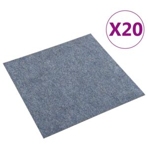 Dale mochetă pentru podea, 20 buc., albastru, 5 m²