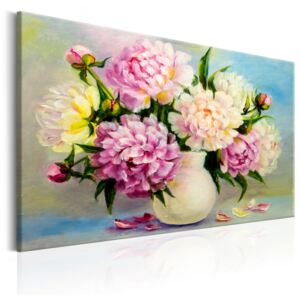 Tablou pe pânză Bimago - Peonies: Bouquet of Happiness 90x60 cm