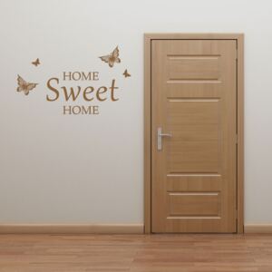 GLIX Home sweet home - autocolant de perete Maro 50 x 30 cm