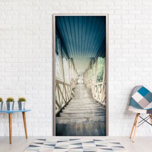 Fototapet pentru ușă - Wooden Vintage Stairway 70x210 cm