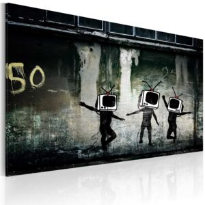 Tablou Bimago - TV heads dance (Banksy) 60x40 cm