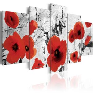 Tablou Bimago - Scarlet flowers 100x50 cm