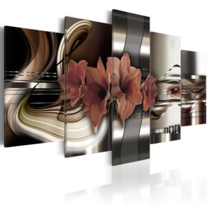Tablou Bimago - Abstraction and Amaryllis 100x50 cm