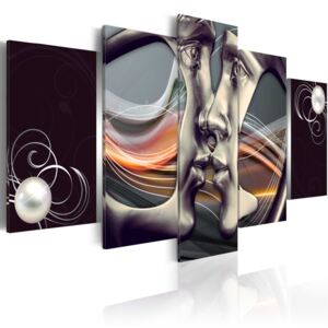 Tablou Bimago - Platinum Kiss 100x50 cm